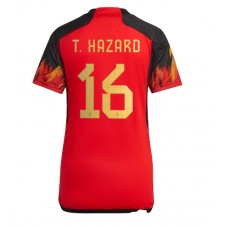 Belgien Thorgan Hazard #16 Hemmatröja Dam VM 2022 Korta ärmar